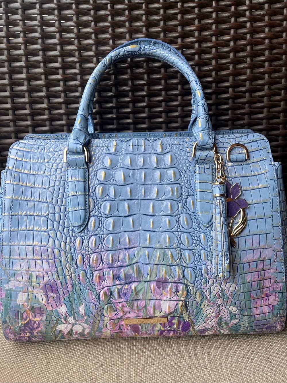 LAST ONE!!! NWT BRAHMIN SMALL FINLEY in MULTI MORNING DEW Satchel
